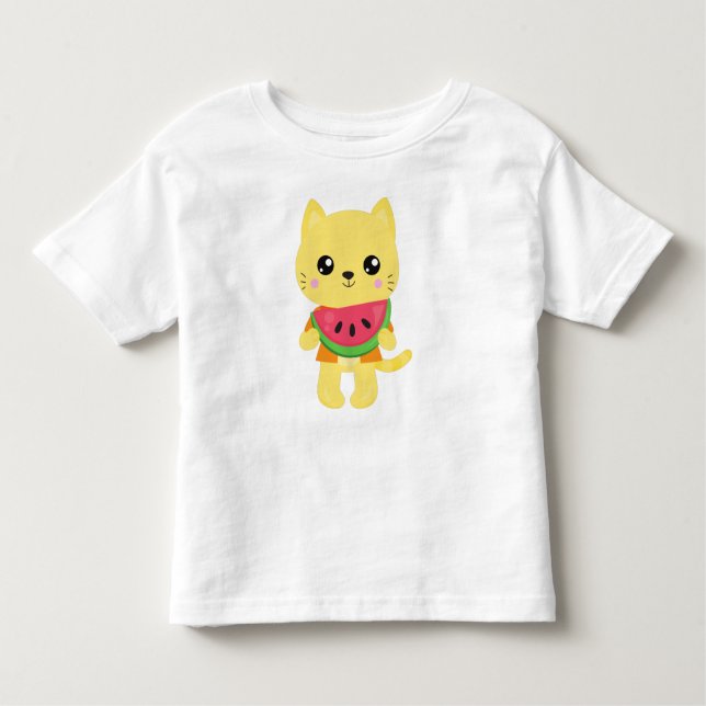 Hawaii Katze, Niedliche Katze, Gelbe Katze, Wasser Kleinkind T-shirt (Vorderseite)