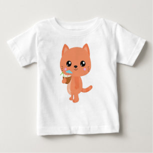 Hawaii Katze, Niedliche Katze, Orangenkatze, Cockt Baby T-shirt