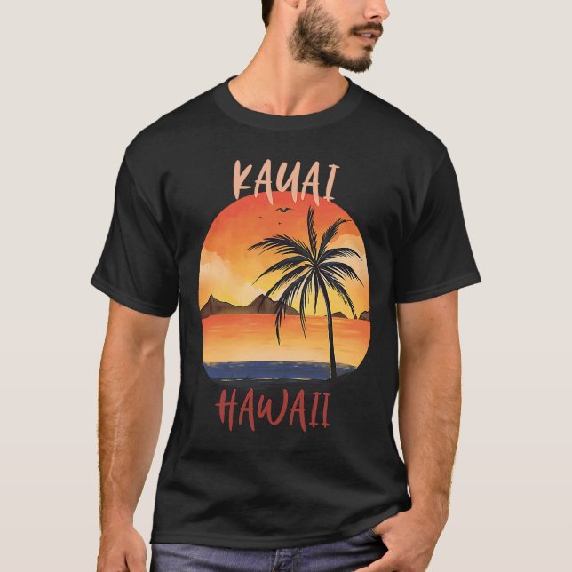 Hawaii Kauai Family Vacation Palmen Ozean Sun T-Shirt (Vorderseite)