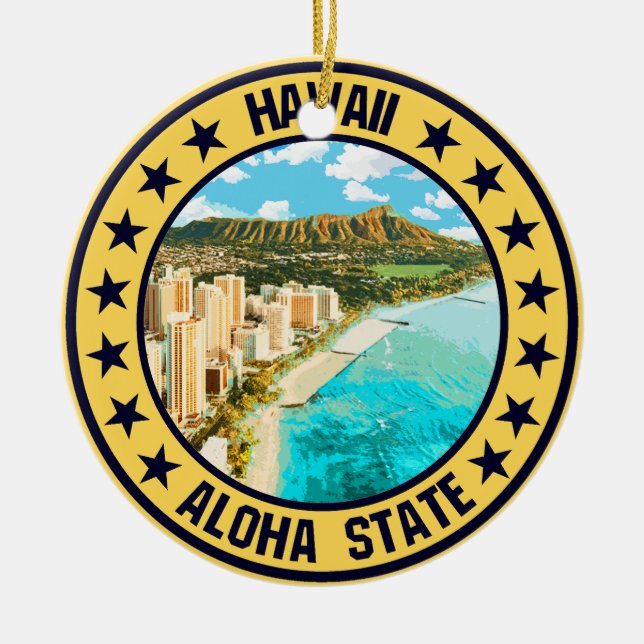 Hawaii Keramik Ornament (Vorne)