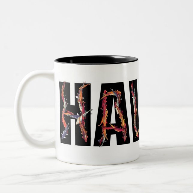 Hawaii koi Fisch Dunkelkaffee Tasse (Links)