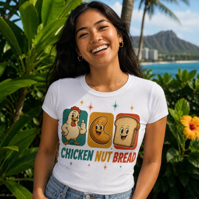 Hawaii-Kultur - Chicken Nut Bread Tri-Blend Shirt (Chicken nut bread. Say it fast!)