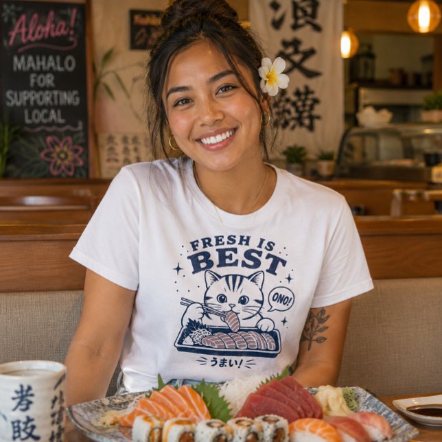 Hawaii-Kultur - frischer Fang Tri-Blend Shirt (fresh sushi sashimi)