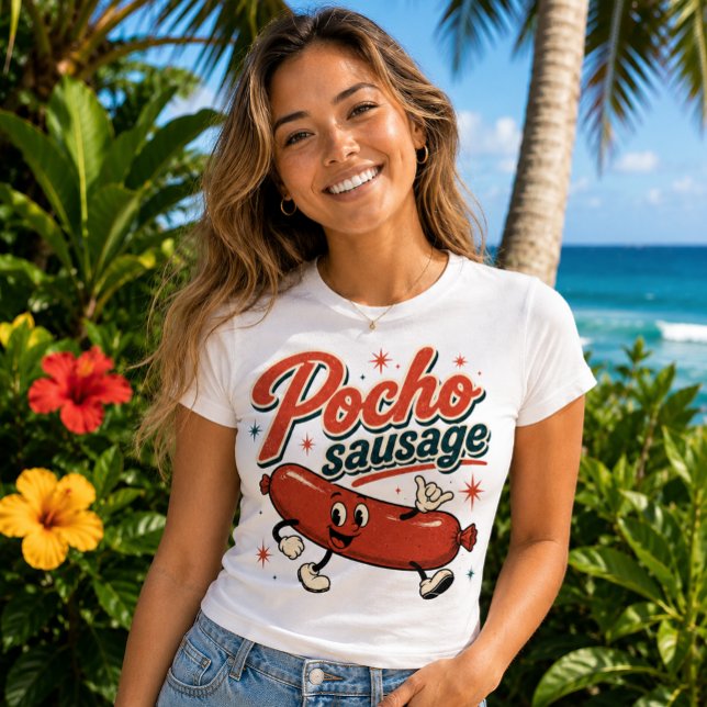 Hawaii-Kultur - Pocho-Wurst Tri-Blend Shirt (pocho sausage = Portuguese sausage - a local favorite!)