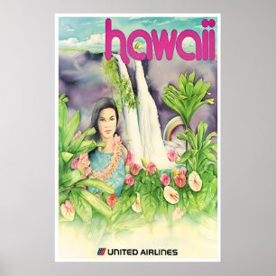Hawaii Kunst Hawaiianischer Druck Vereinigte Reise Poster