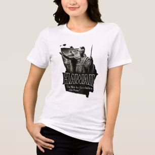 Hawaii Künstler T-Shirt – King Kamehameha Statue Tri-Blend Shirt