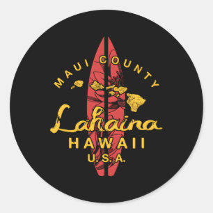 Hawaii Lahaina Maui Hawaii Islands Surf Runder Aufkleber