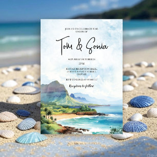 Hawaii Landschaft Hochzeitsziel Einladung