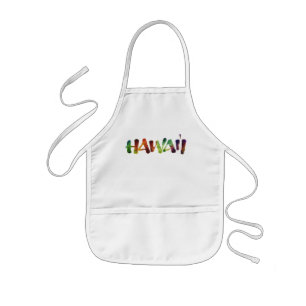 Hawai'i Lettering - Fun Bright Hawaiian Luau Cook Kinderschürze