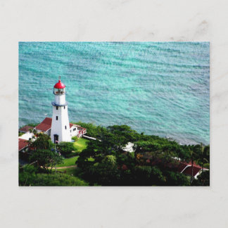 Hawaii Leuchtturm am Meer Postkarte