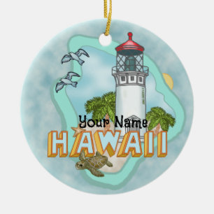 Hawaii Leuchtturm-Ornament Keramik Ornament