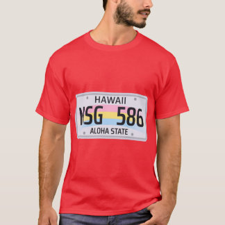 Hawaii-Lizenzplatte Oversibel T-Shirt