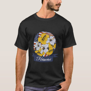 Hawaii lokaler hawaiianischer Hibiskus Patriotic U T-Shirt