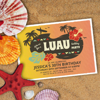 Hawaii Luau Party Einladung