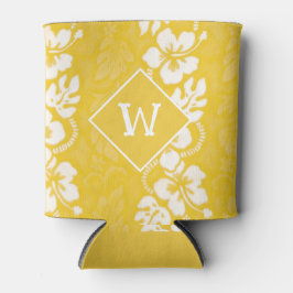 Hawaii Luau Party Hibiskus Blume Monogramm Dosenkühler