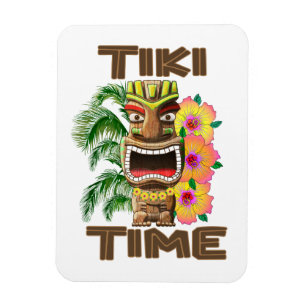 Hawaii Luau Tiki Time Magnet