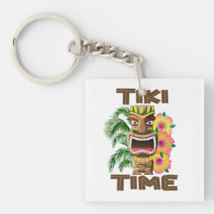 Hawaii Luau Tiki Time Schlüsselanhänger