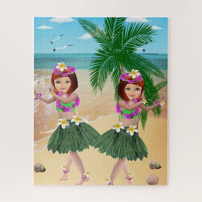 Hawaii Mädchen Puzzles (Vertikal)