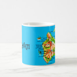 Hawaii Map Mug Kaffeetasse