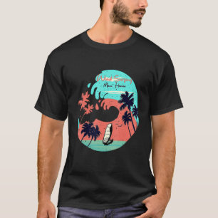 Hawaii Maui Beach Surfen Retro Wave Summer F T-Shirt