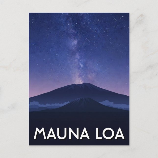 Hawaii Mauna Loa Reise Postkarte (Vorderseite)
