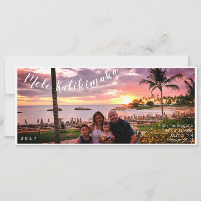 Hawaii Merry Christmas Mele Kalikimaka Feiertagskarte (Vorderseite)