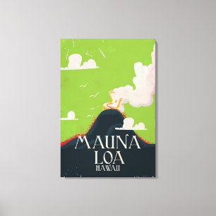 Hawaii Mount Loa Vulkan Reiseplakat Leinwanddruck