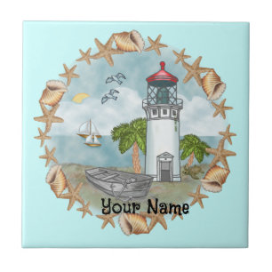 Hawaii Muscheln Lighthouse Tile Fliese