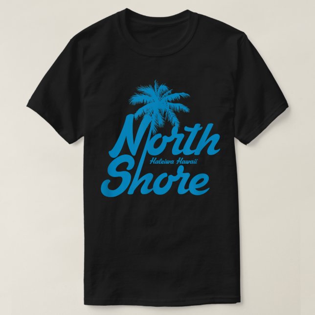 Hawaii North Shore Haleiwa Hawaii Palm Tree  T-Shirt (Design vorne)