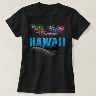 HAWAII NYE POLYNESIAN TRIBAL HUMPBACK FIREWORWORKS T-Shirt
