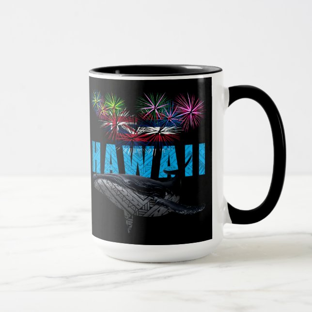 HAWAII NYE POLYNESIAN TRIBAL HUMPBACK FIREWORWORKS TASSE (Rechts)