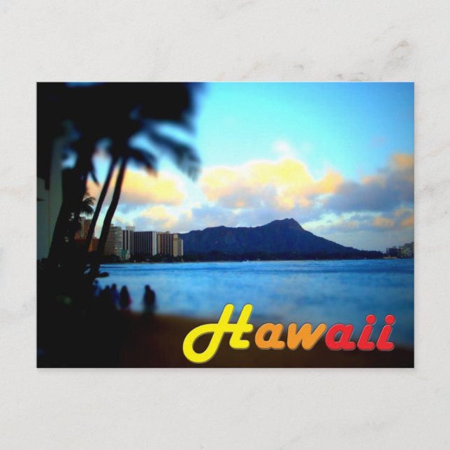Hawaii-Oahu-Diamond Head Postcard Postkarte (Vorderseite)