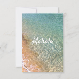 Hawaii Ocean Aloha Heart Sticker Napkins Dankeskarte