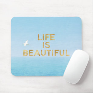Hawaii Ocean Bird Fliegen Gold Schönes Zitat Mousepad