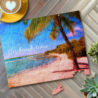 Hawaii Ocean Palm Tree Vintages Foto zur Strandzei