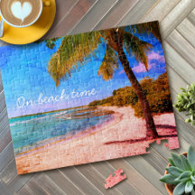 Hawaii Ocean Palm Tree Vintages Foto zur Strandzei