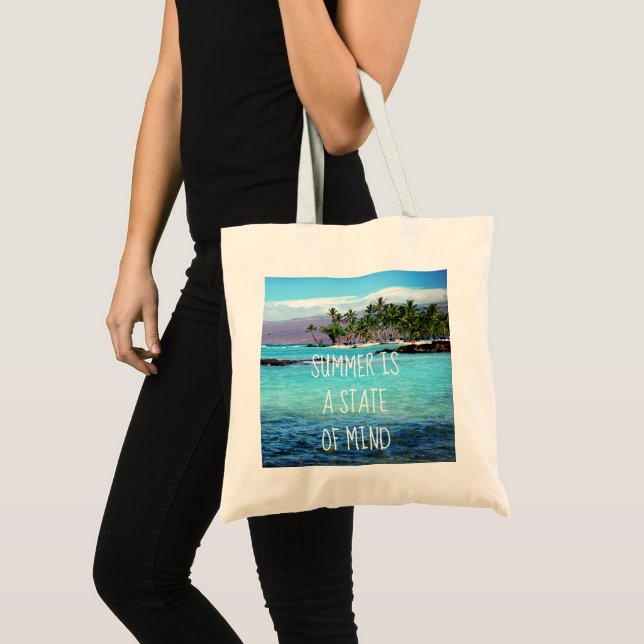 Hawaii Ocean Palm Trees Summer ist ein Staat des G Tragetasche (Vorderseite (Produkt))