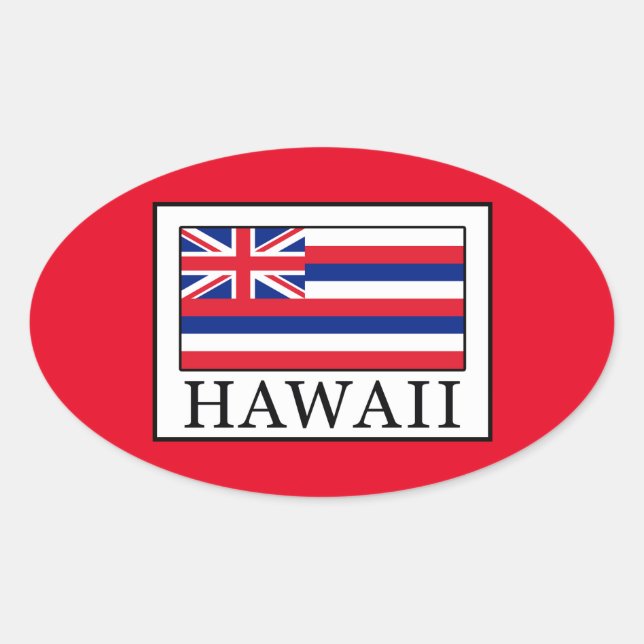 Hawaii Ovaler Aufkleber (Vorderseite)