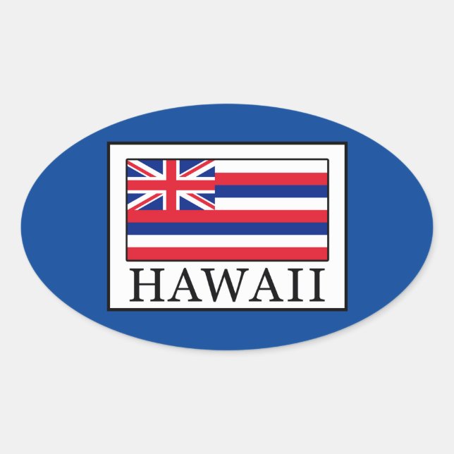Hawaii Ovaler Aufkleber (Vorderseite)