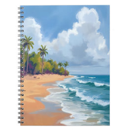 Hawaii Ozean Strand Aquarellmalerei Notizblock
