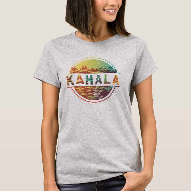 Hawaii Palm Beach Tropical, Kahala Beach. T-Shirt (Vorderseite)