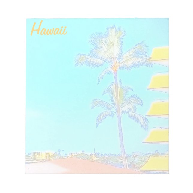 Hawaii-Palm-Notizblock Notizblock (Vorderseite)
