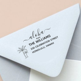 Hawaii Palm Rücksendeadresse Briefmarke Permastempel