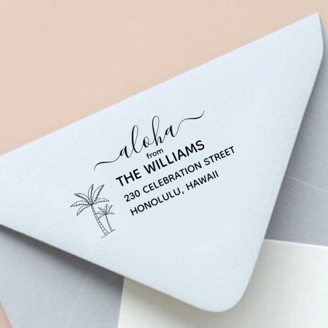 Hawaii Palm Rücksendeadresse Briefmarke Permastempel (Von Creator hochgeladen)