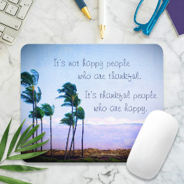 Hawaii Palmen Bäume glücklich glückliche Leute zit Mousepad