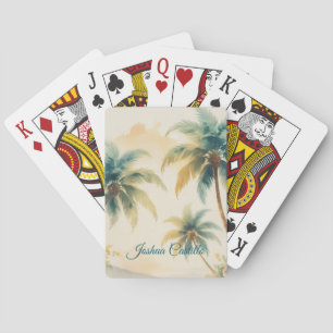 Hawaii Palmen Kalligrafie Einfach Professioneller Spielkarten