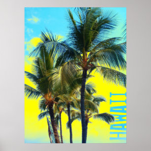 Hawaii-Palmengelbplakat Poster