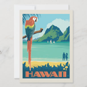 Hawaii Papagei Save The Date