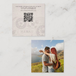 Hawaii Passport Wedding QR Begleitkarte