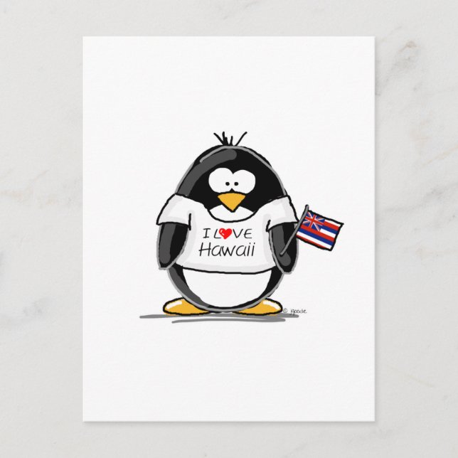 Hawaii Penguin Postkarte (Vorderseite)